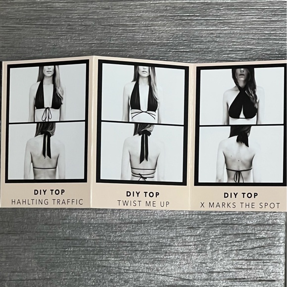 HAH Free People Multiway Reversible DIY Hahlter Bikini Top XS Lilac / Dusty Rose - Picture 10 of 14